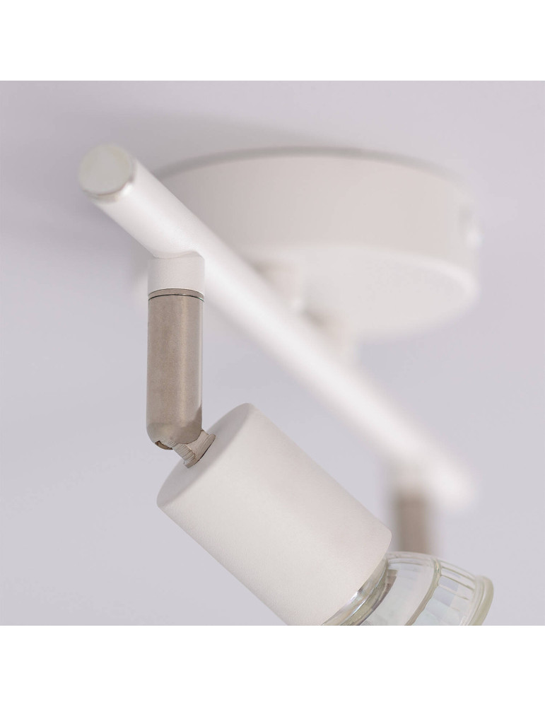 Plafonnier Orientable Aluminium Oasis 2 Spots Blanc