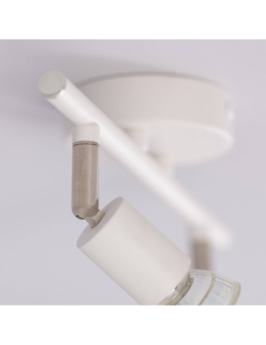 Plafonnier Orientable Aluminium Oasis 2 Spots Blanc