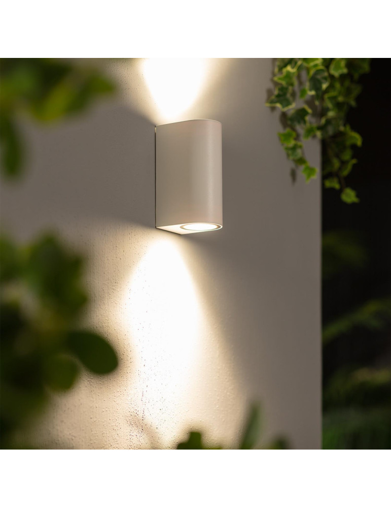 Applique Murale Extérieure Éclairage Double Face Gala Blanche