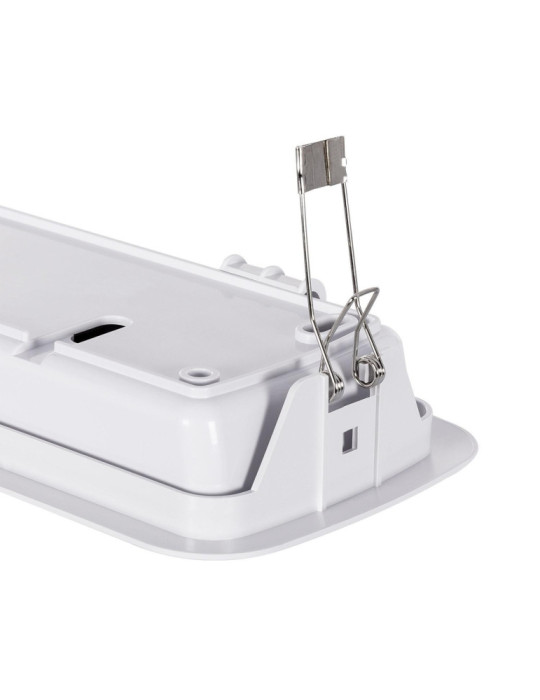 Balise de Secours LED Encastré/en Saillie 200lm Permanent/Non Permanent avec Autotest et Bouton Test