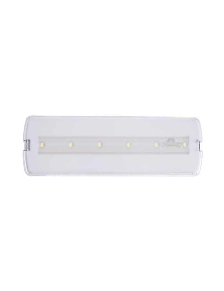 Balise de Secours LED Encastré/en Saillie 200lm Permanent/Non Permanent avec Autotest et Bouton Test