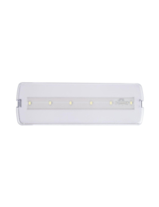 Balise de Secours LED Encastré/en Saillie 200lm Permanent/Non Permanent avec Autotest et Bouton Test