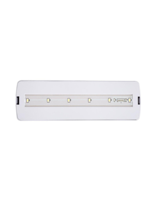 Balise de Secours LED Encastré/en Saillie 200lm Permanent/Non Permanent avec Autotest et Bouton Test