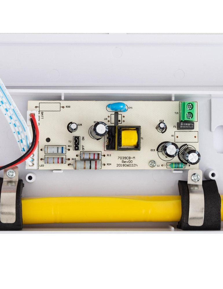 Balise de Secours LED Encastré/en Saillie 200lm Permanent/Non Permanent avec Autotest et Bouton Test