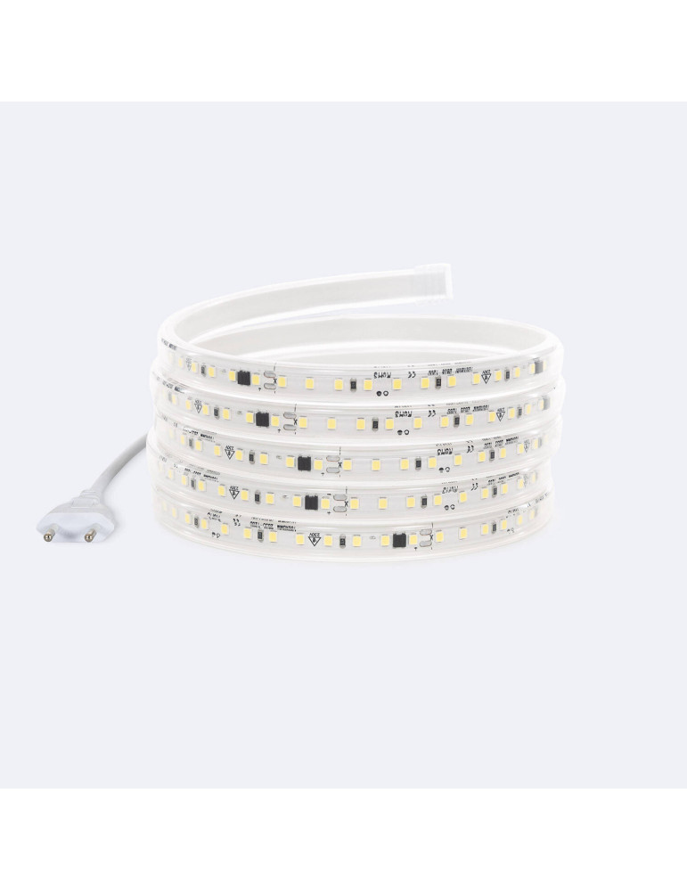 Ruban LED Dimmable Auto-redressement 220V SMD2835 120LED/m 1000 lm/m IP65 Largeur 12mm sur mesure Coupe tous les 10cm