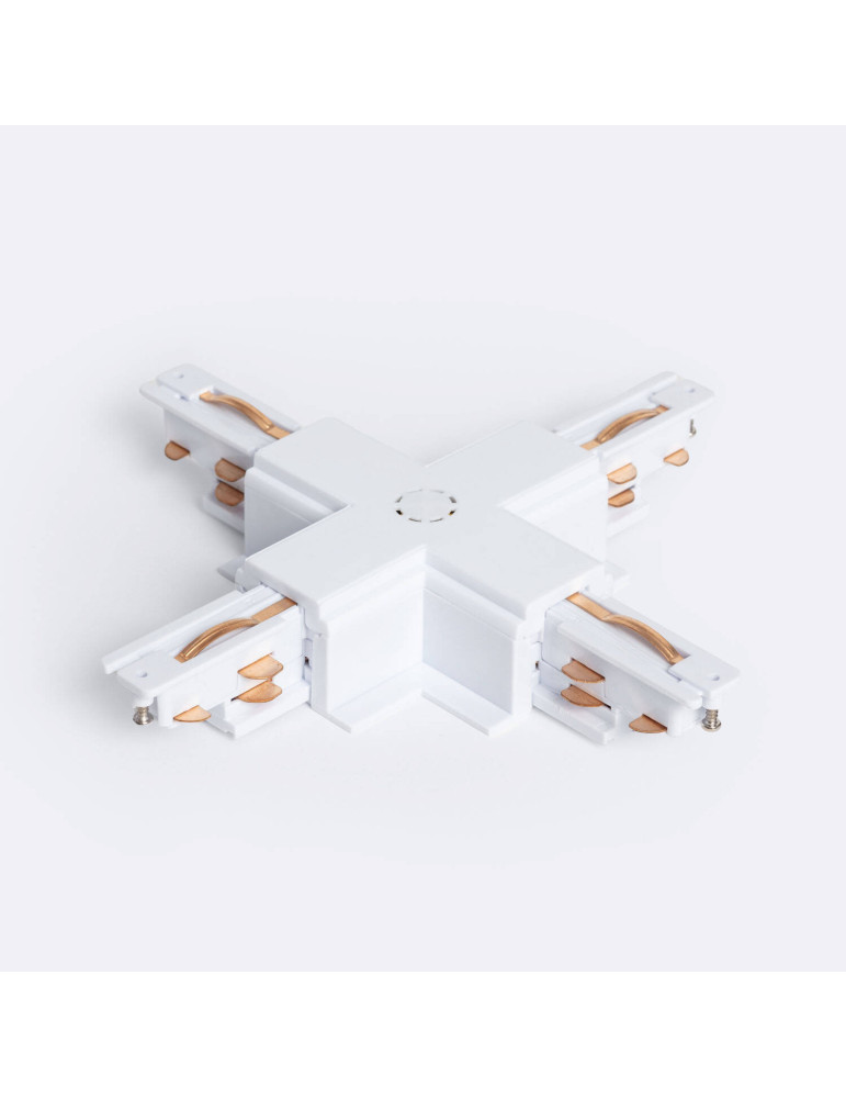 Connecteur Type X pour Rail Triphasé DALI Track Encastré Aluminium