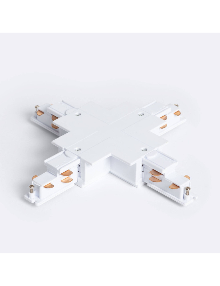 Connecteur Type X pour Rail Triphasé DALI Track Encastré Aluminium