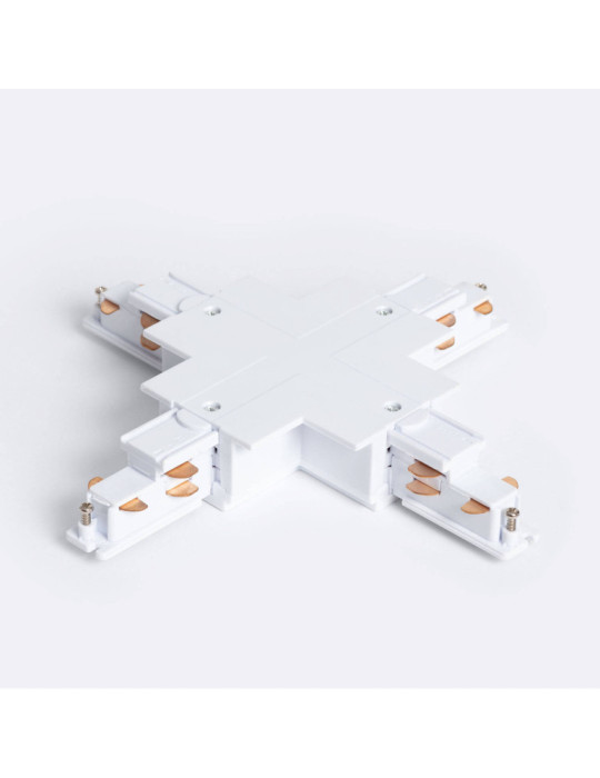 Connecteur Type X pour Rail Triphasé DALI Track Encastré Aluminium