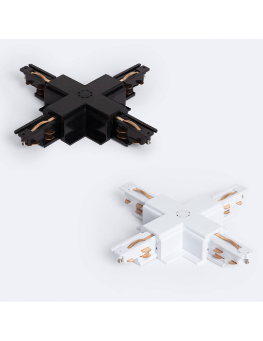 Connecteur Type X pour Rail Triphasé DALI Track Encastré Aluminium