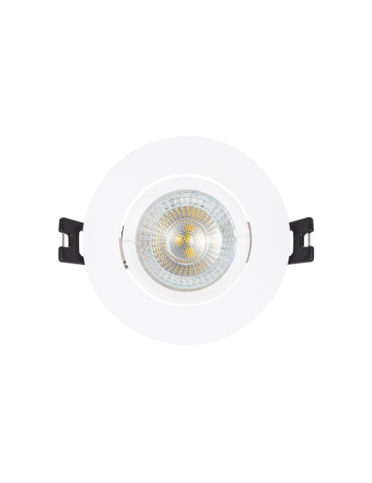Collerette Downlight Ronde Orientable pour Ampoule LED GU10/GU5.3 Coupe Ø 70mm