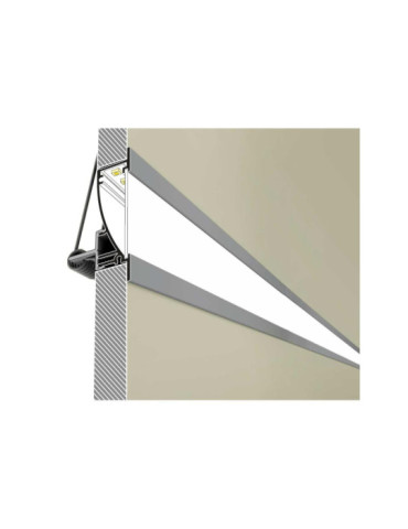 Profilé Aluminium Encastrable 1m Lumière Diffuse pour Rubans LED  jusqu'à 10mm