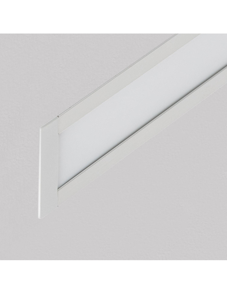 Profilé Aluminium Encastrable 1m Lumière Diffuse pour Rubans LED  jusqu'à 10mm