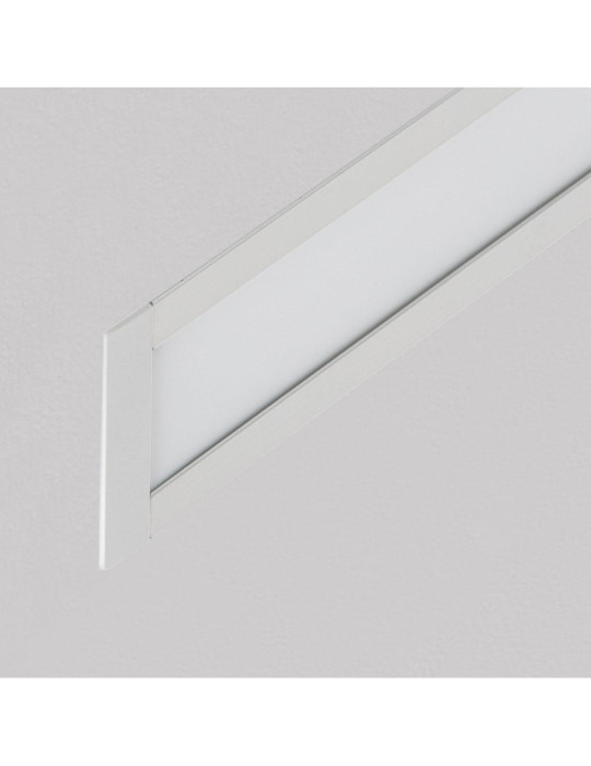 Profilé Aluminium Encastrable 1m Lumière Diffuse pour Rubans LED  jusqu'à 10mm