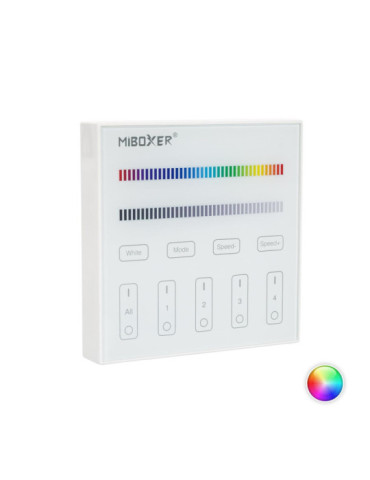 Télécommande Murale RF pour Variateur LED RGBW 4 Zones MiBoxer B3