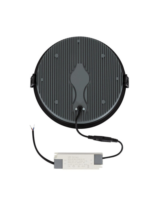 Downlight LED 30W Rond AERO UGR13 Coupe Ø 200 mm Noir