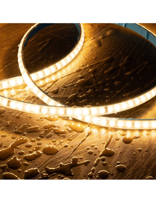 Bobine de Ruban LED 220V AC 120LED/m 20m IP67 Largeur 9 mm Coupe tous les 10 cm