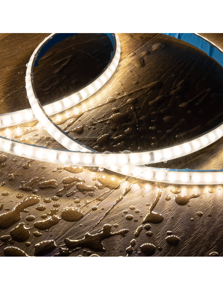 Bobine de Ruban LED 220V AC 120LED/m 20m IP67 Largeur 9 mm Coupe tous les 10 cm