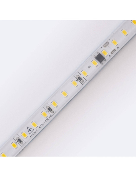 Bobine de Ruban LED 220V AC 120LED/m 20m IP67 Largeur 9 mm Coupe tous les 10 cm