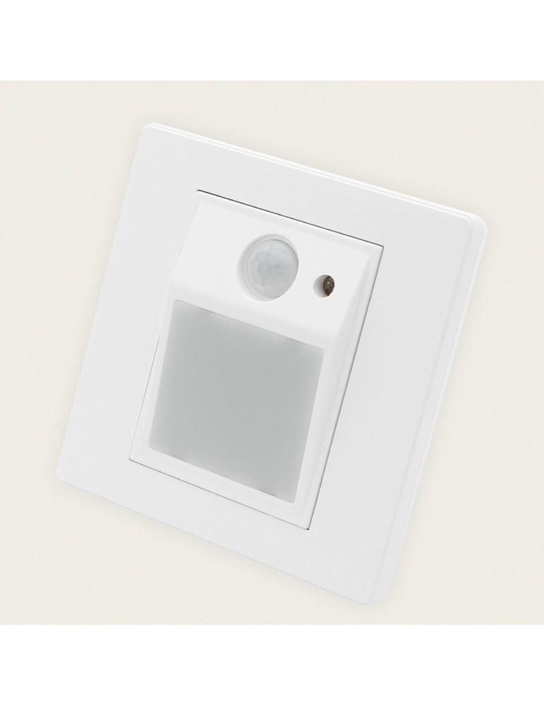 Balise Murale LED Encastrable Carrée avec Détecteur PIR et Crépuscule Rupit
