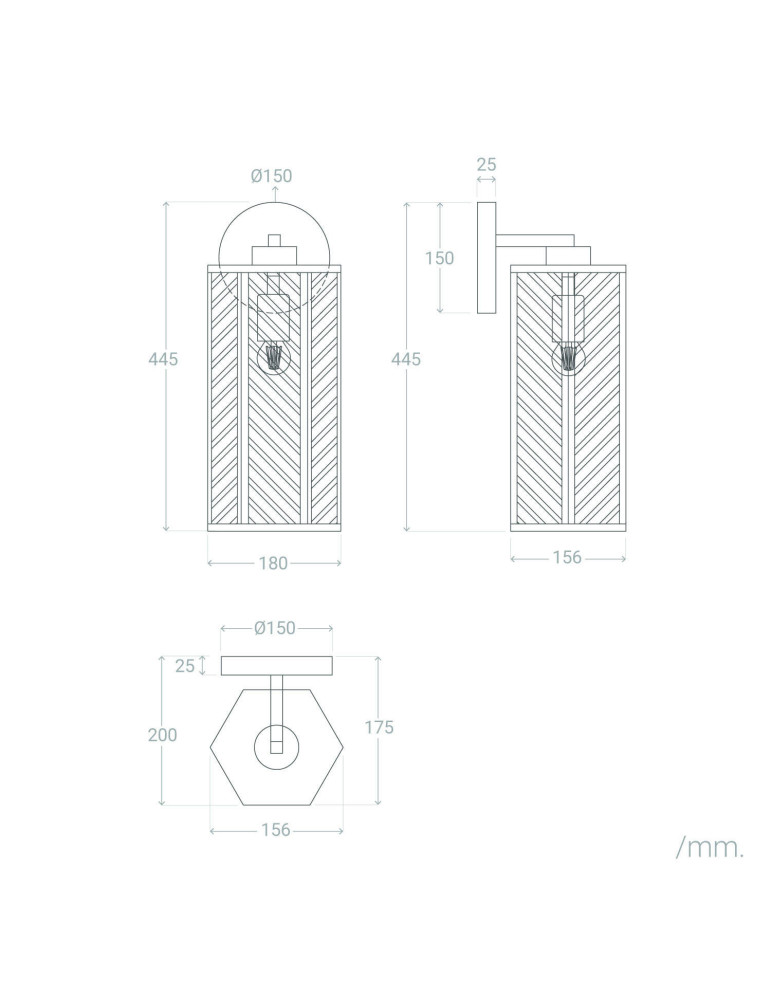 Lampe Murale Verre Hadley