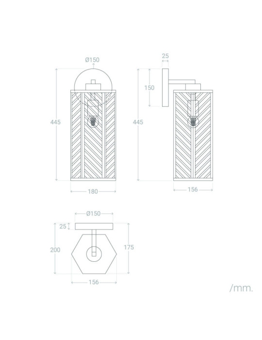 Lampe Murale Verre Hadley