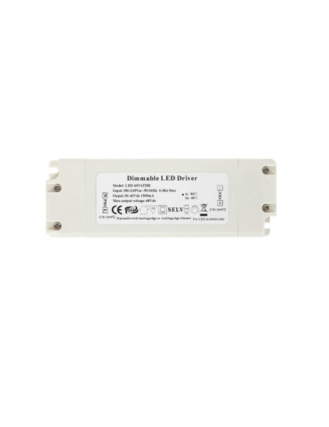 Driver Dimmable TRIAC 220-240V Sortie 30-42V DC 1500mA 65W No Flicker