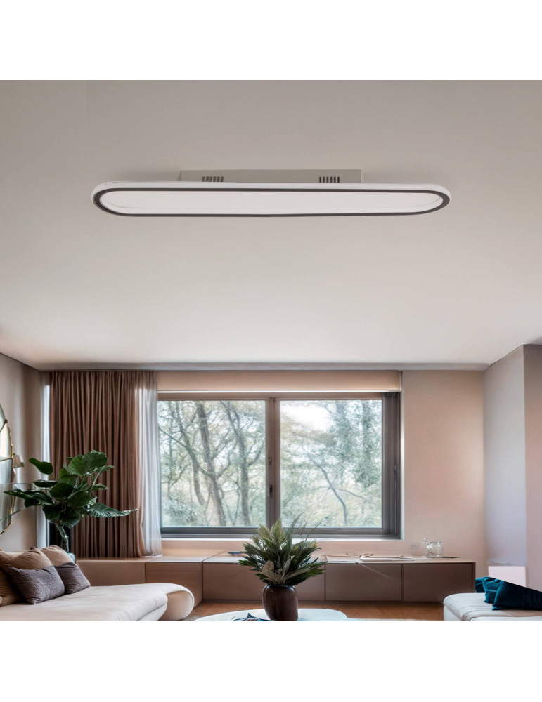 Plafonnier LED Aluminium Black Renoir 35W