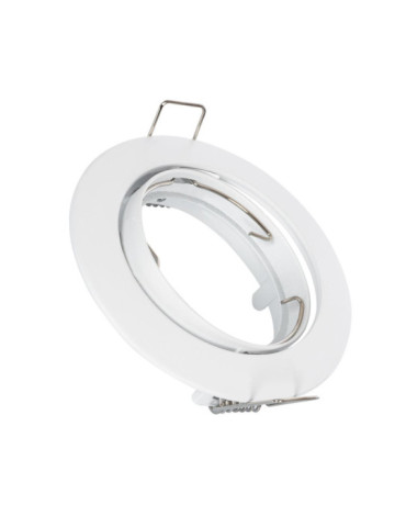 Collerette Downlight Ronde Orientable pour Ampoule GU10/GU5.3 Coupe Ø 72mm