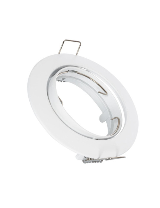 Collerette Downlight Ronde Orientable pour Ampoule GU10/GU5.3 Coupe Ø 72mm Collerette Downlight Ronde Orientable pour Ampoule GU10/GU5.3 Coupe Ø 72mm