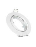 Collerette Downlight Ronde Orientable pour Ampoule GU10/GU5.3 Coupe Ø 72mm