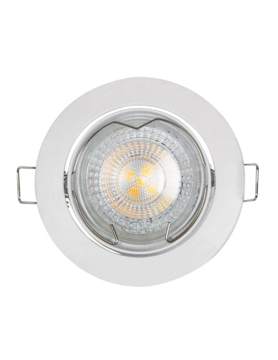 Collerette Downlight Ronde Orientable pour Ampoule GU10/GU5.3 Coupe Ø 72mm