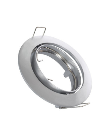 Collerette Downlight Ronde Orientable pour Ampoule GU10/GU5.3 Coupe Ø 72mm