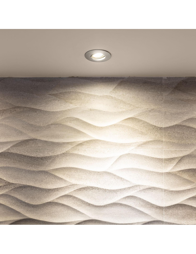 Collerette Downlight Ronde Orientable pour Ampoule GU10/GU5.3 Coupe Ø 72mm