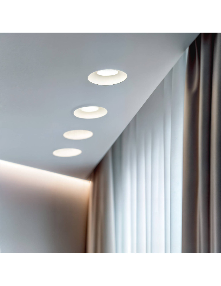 Collerette Downlight LED Intégration Plâtre/Pladur Ronde 9W Coupe Ø223 mm UGR17