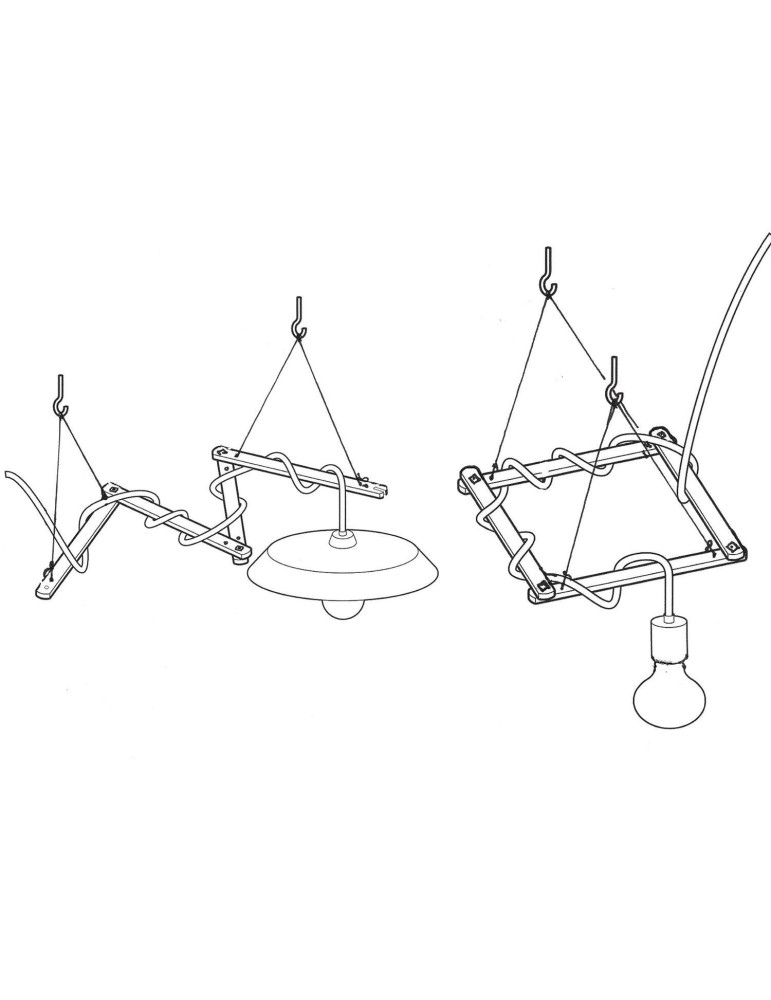 Support de Plafond Réglable en Bois Zigh-Zagh pour Suspension Creative-Cables Modèle ZIGH-ZAGH01