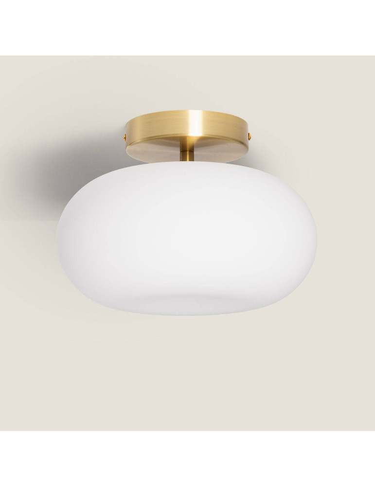 Plafonnier LED 9W Métal et Verre Keyla