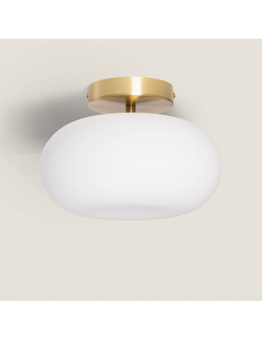 Plafonnier LED 9W Métal et Verre Keyla