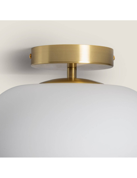 Plafonnier LED 9W Métal et Verre Keyla