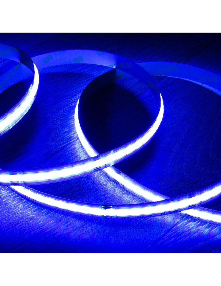 Ruban LED RGBW 24V DC COB 420 LED/m 5m IP20 CRI90 Largeur 12mm Coupe 5 cm