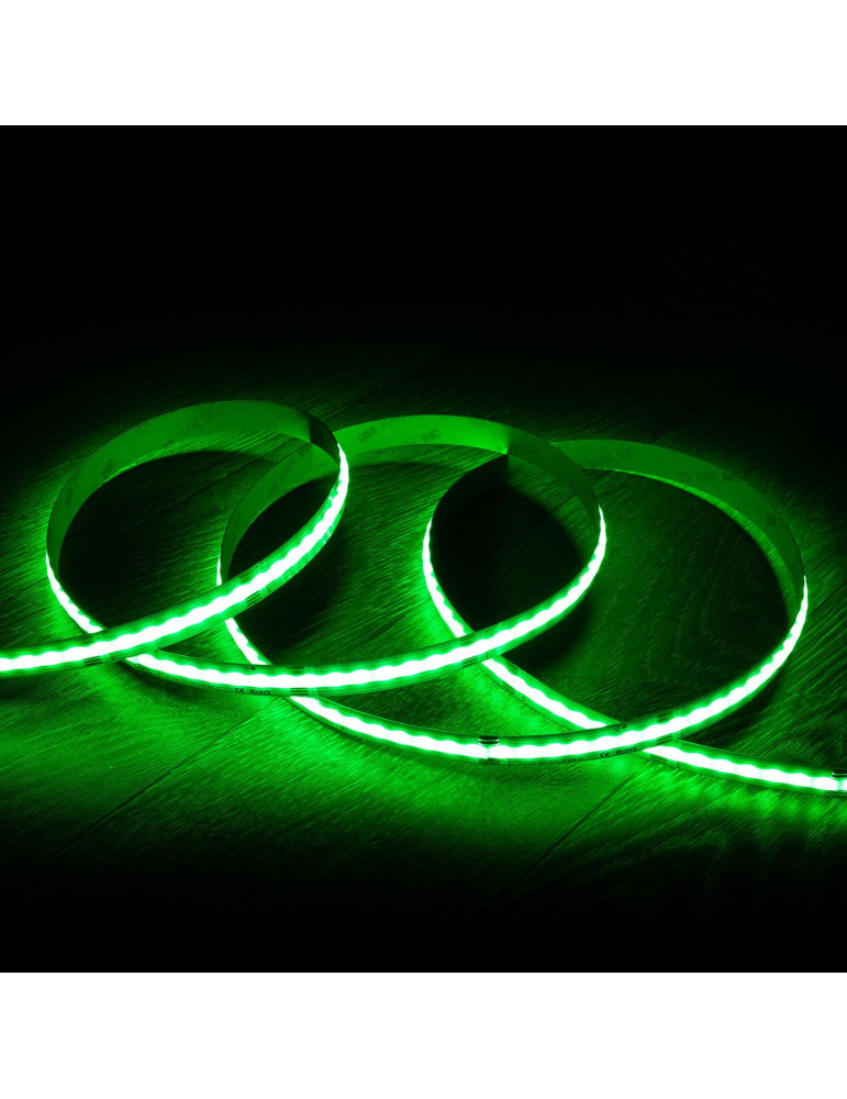 Ruban LED RGBW 24V DC COB 420 LED/m 5m IP20 CRI90 Largeur 12mm Coupe 5 cm