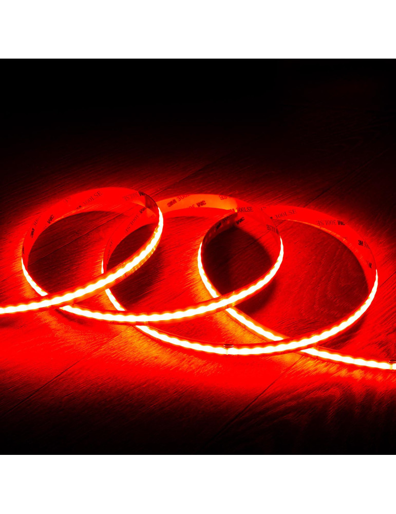 Ruban LED RGBW 24V DC COB 420 LED/m 5m IP20 CRI90 Largeur 12mm Coupe 5 cm