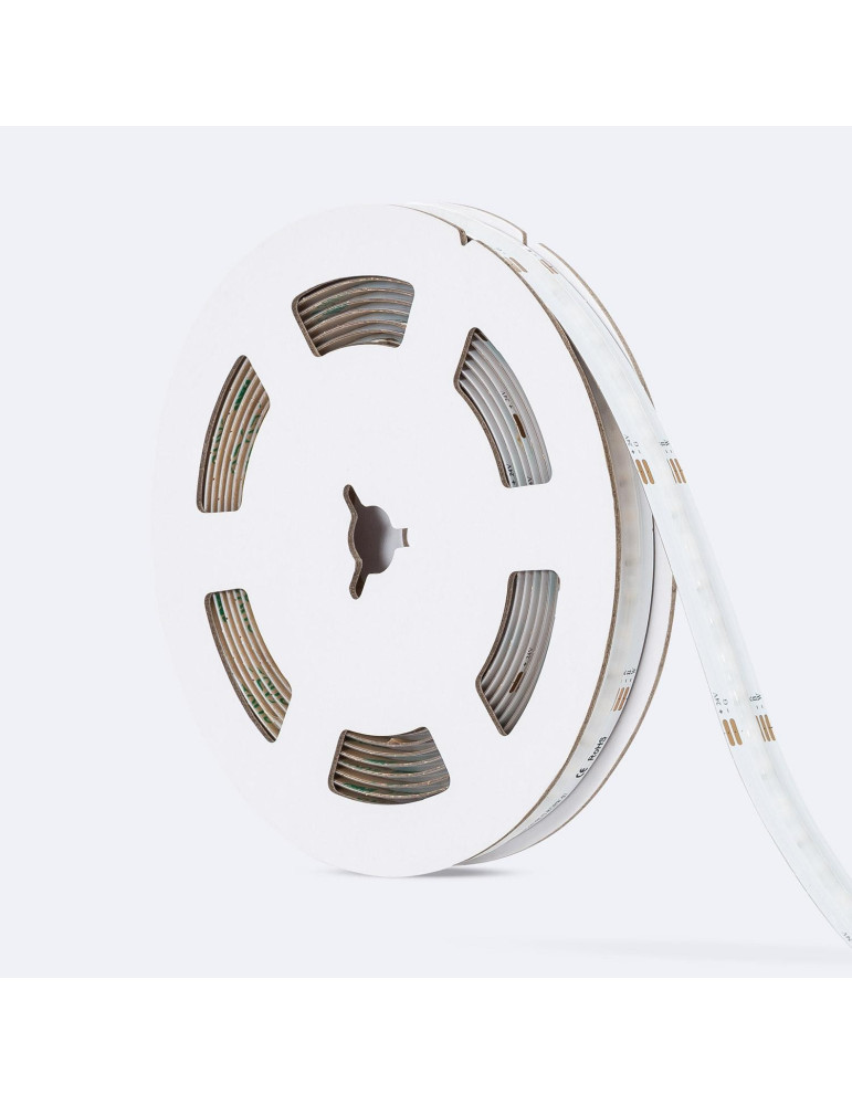Ruban LED RGBW 24V DC COB 420 LED/m 5m IP20 CRI90 Largeur 12mm Coupe 5 cm