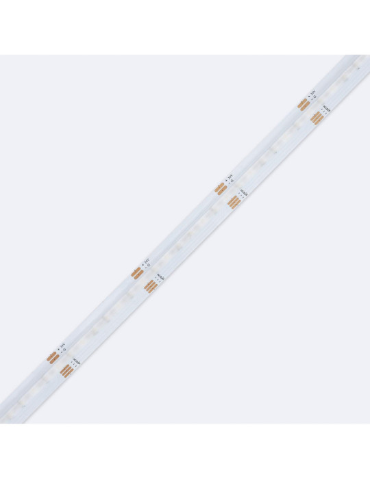 Ruban LED RGBW 24V DC COB 420 LED/m 5m IP20 CRI90 Largeur 12mm Coupe 5 cm