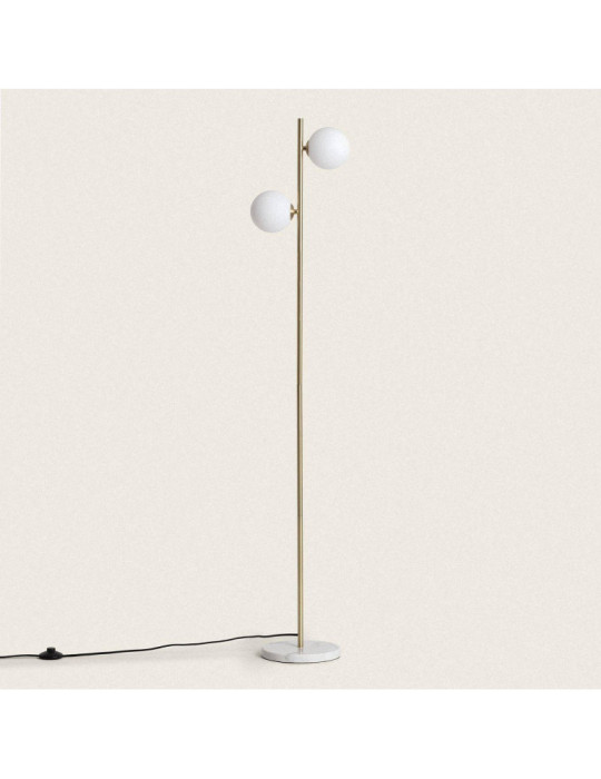 Lampadaire Métal et Verre Lune