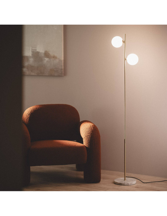 Lampadaire Métal et Verre Lune