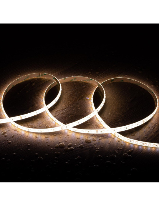 Ruban LED CCT 24V DC SMD2835 60LED/m 5m IP65 Largeur 10mm Coupe 5cm