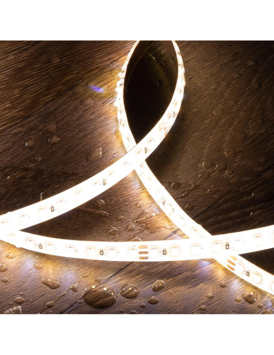 Ruban LED CCT 24V DC SMD2835 60LED/m 5m IP65 Largeur 10mm Coupe 5cm