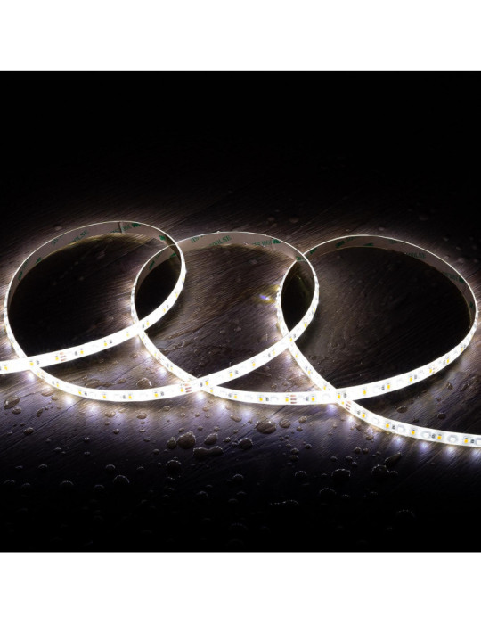 Ruban LED CCT 24V DC SMD2835 60LED/m 5m IP65 Largeur 10mm Coupe 5cm