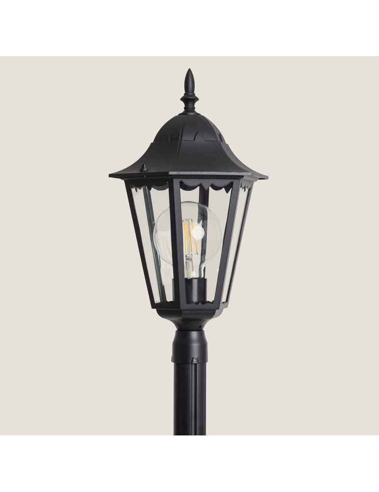 Lampadaire Extérieur en Saillie sur Pied 185 cm Black Traditional