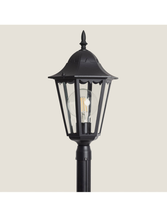 Lampadaire Extérieur en Saillie sur Pied 185 cm Black Traditional